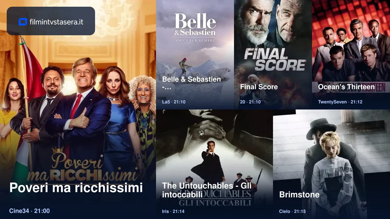 Film in TV stasera - 20 settembre 2026