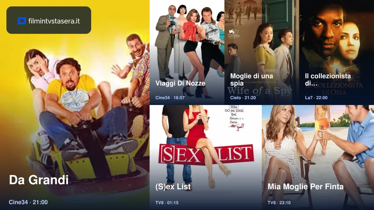 Film in TV stasera 27 settembre 2026