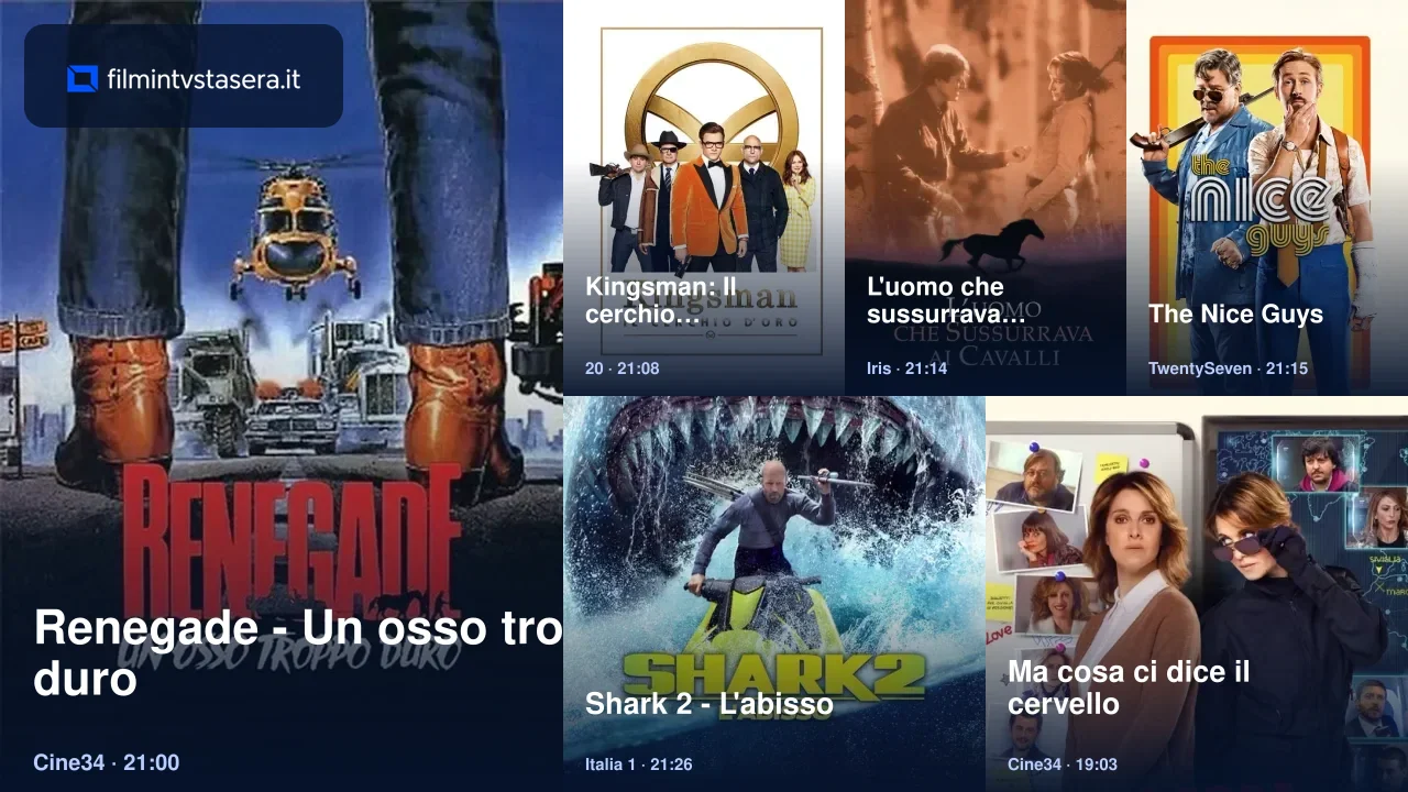 Selezione dei film in TV stasera