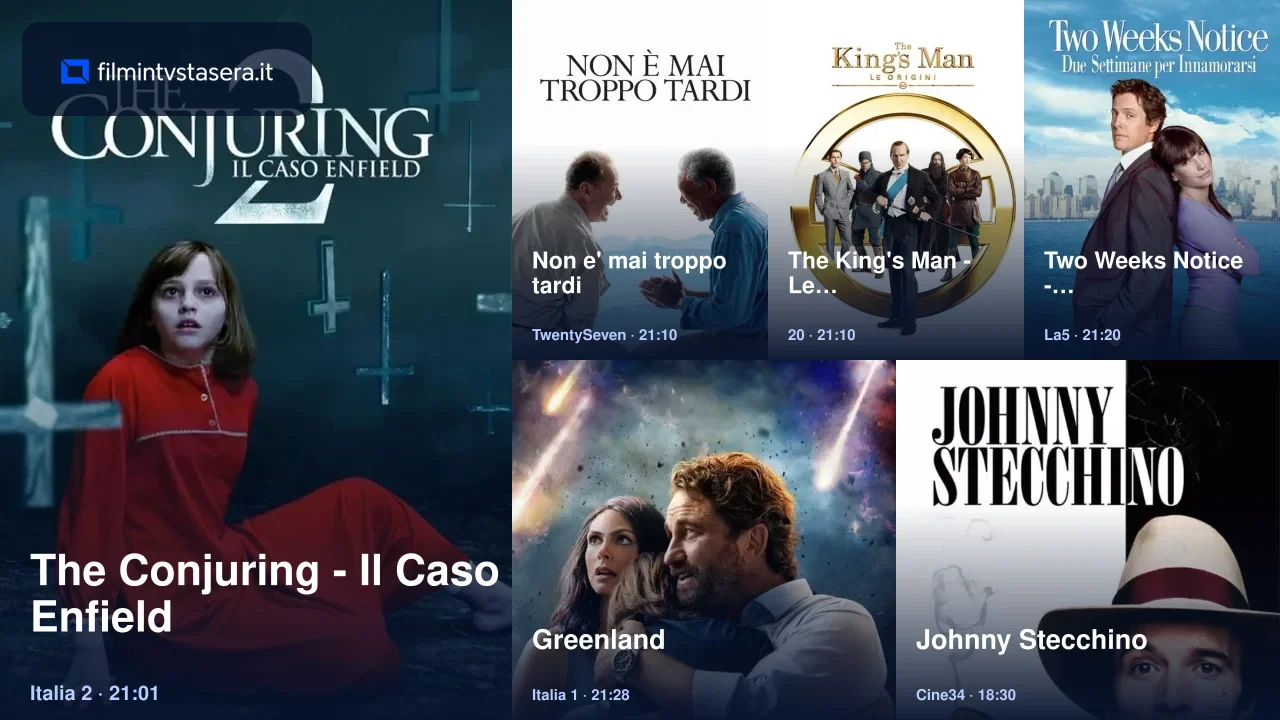 Selezione dei film in TV stasera