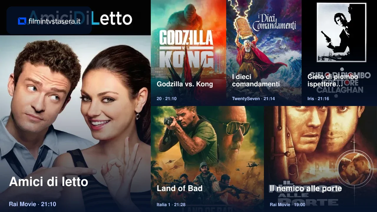 Selezione dei film in TV stasera