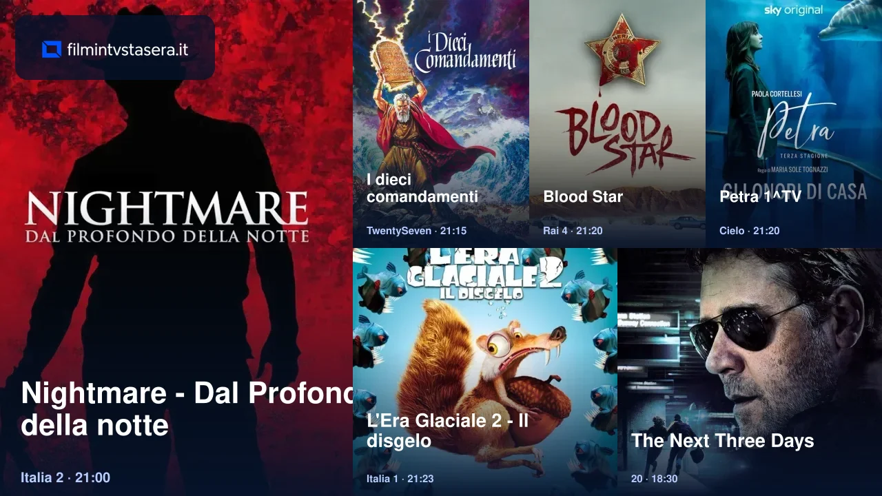 Selezione dei film in TV stasera
