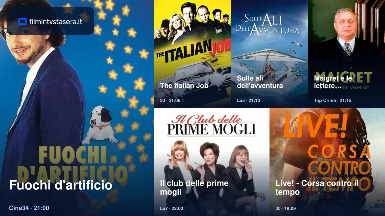 Selezione dei film in TV stasera