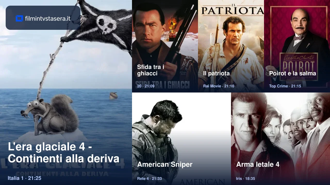 Selezione dei film in TV stasera